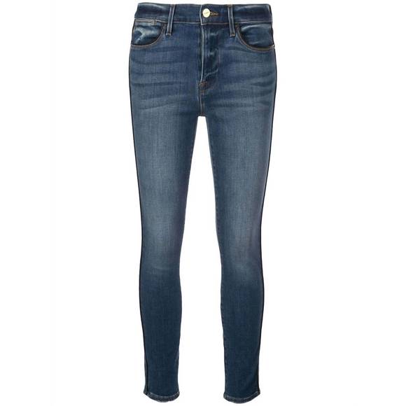 NEW FRAME le high tux stripe jeans in serrano - Picture 2 of 3